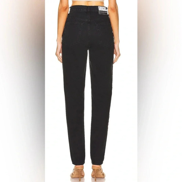 MOTHER SNACKS High Waisted Twizzy Skimp In Smacking Good Sz 23 Black Straight - Picture 3 of 9